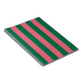 Carnet Sweetheart Rose Pickle Rayure Verte (Côté Droit)
