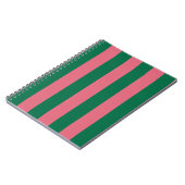 Carnet Sweetheart Rose Pickle Rayure Verte (Côté gauche)