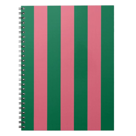 Carnet Sweetheart Rose Pickle Rayure Verte (Devant)
