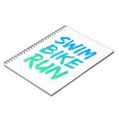 Carnet Swim Bike Run superbe design (Côté gauche)