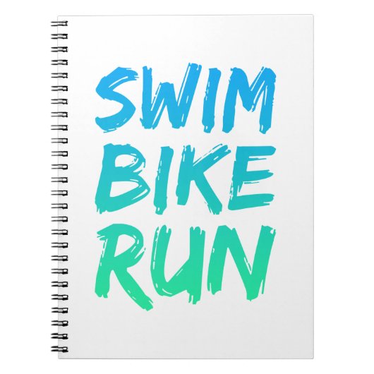 Carnet Swim Bike Run superbe design (Devant)