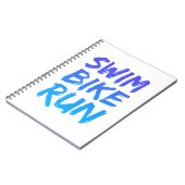 Carnet Swim Bike Run superbe design (Côté gauche)
