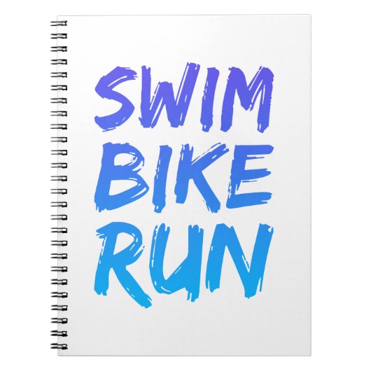 Carnet Swim Bike Run superbe design (Devant)