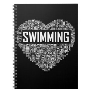 Carnet Swimming Heart Coach Swimmer Venin Swim Lover Toxi