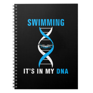 Carnet Swimming Its In My DNA Funny Swimer Cool Love