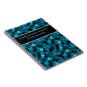 Carnet Swirls in Light Blue Aqua Teal and Black Stunning (Côté Droit)