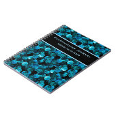 Carnet Swirls in Light Blue Aqua Teal and Black Stunning (Côté gauche)