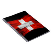 Carnet Switzerland flag brush stroke, national flag (Côté Droit)