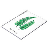 Carnet sword fern watercolor (Côté gauche)