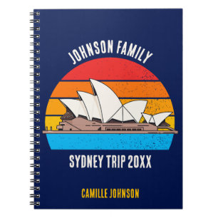 Carnet Sydney Opera House Australie Voyage Custom Blue
