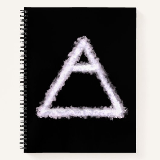 Carnet Symbole d'alchimie de l'élément d'air émietté Spir (Devant)