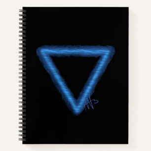 Carnet Symbole d'alchimie de l'élément d'eau vague
