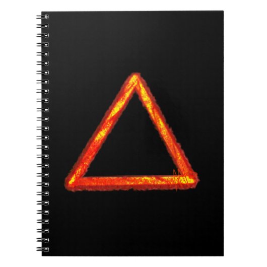 Carnet Symbole d'alchimie d'élément de feu lame (Devant)