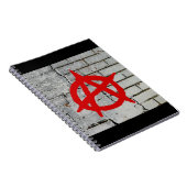 Carnet Symbole d'anarchie graffiti rouge (Côté Droit)