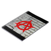 Carnet Symbole d'anarchie graffiti rouge (Côté gauche)
