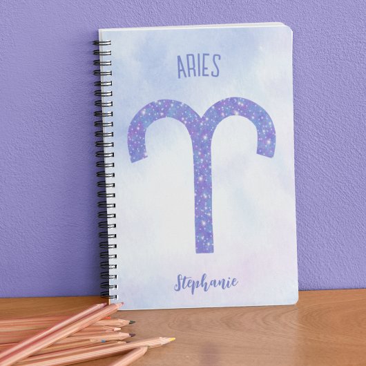 Carnet SYMBOLE D'Astrologie Pretty Aries Personnalisé Pur