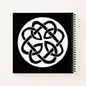 Carnet Symbole de cercle en entrelacs celtique noir et bl (Dos)
