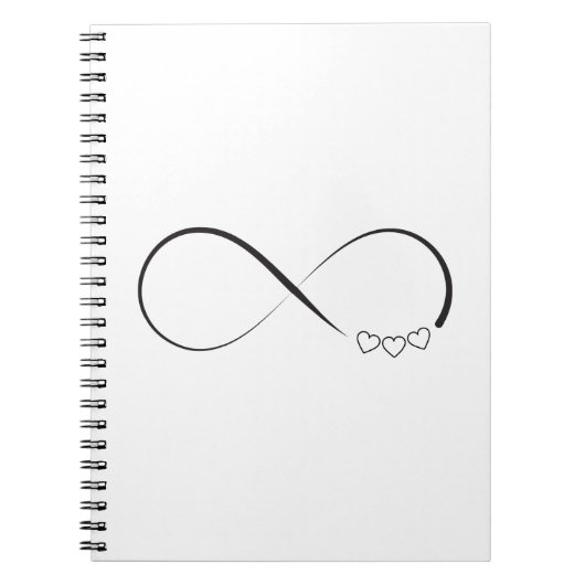 Carnet Symbole de coeurs d'infini (Devant)