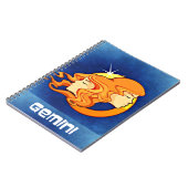 Carnet Symbole de l'astrologie de Gemini Zodiac (Côté gauche)