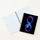 Carnet Symbole de Neon Infinity par Glowing Hummingbird (Intérieur)