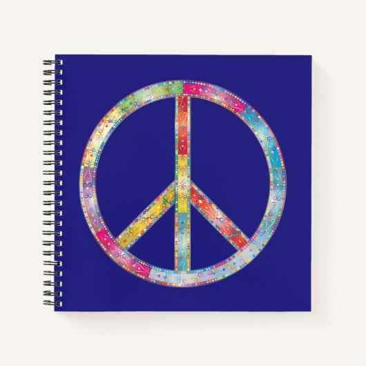 Carnet SYMBOLE DE PAIX Coloré (Devant)