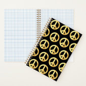 Carnet Symbole de paix en or doux (À l'intérieur)