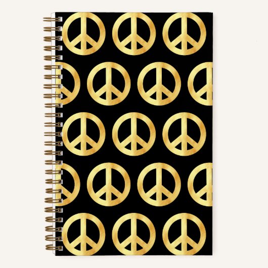 Carnet Symbole de paix en or doux (Recto)