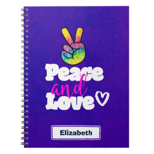 Carnet Symbole de paix et d'amour Arc-en-ciel