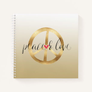 Carnet Symbole de paix Gold Inspirational