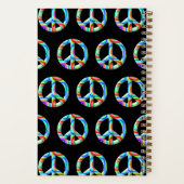 Carnet Symbole de paix rétro 3D (Verso)