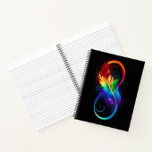 Carnet Symbole d'infini avec plume arc-en-ciel (Intérieur)
