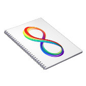 Carnet Symbole d'infinité arc-en-ciel stratifié (Côté Droit)