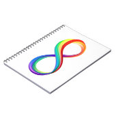 Carnet Symbole d'infinité arc-en-ciel stratifié (Côté gauche)