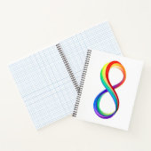 Carnet Symbole d'infinité arc-en-ciel stratifié (Intérieur)