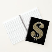Carnet SYMBOLE Dollar Parties scintillant or (Intérieur)