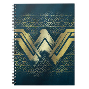 Carnet Symbole d'or brossé Wonder Woman