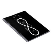 Carnet Symbole double Infini - Noir & Blanc (Côté Droit)