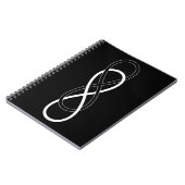 Carnet Symbole double Infini - Noir & Blanc (Côté gauche)
