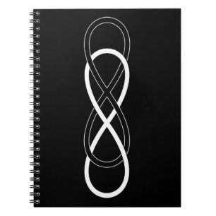 Carnet Symbole double Infini - Noir & Blanc