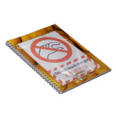 Carnet Symbole drôle 'Ne touche pas la mangue' (Côté Droit)