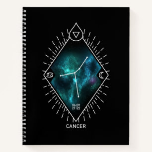 Carnet Symbole du cancer de la constellation et du zodiaq