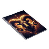 Carnet Symbole du zodiaque Bélier doré (Côté Droit)