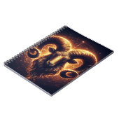 Carnet Symbole du zodiaque Bélier doré (Côté gauche)