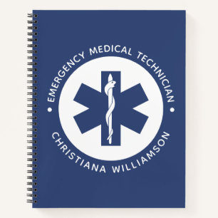 Carnet Symbole EMT personnalisé Technicien Médicale d'urg