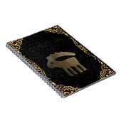 Carnet Symbole en or de Capricorne (Côté Droit)