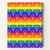 Carnet Symbole féminin Motif arc-en-ciel (Dos)