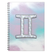 Carnet Symbole Gemini de style perle (Devant)