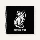 Carnet Symbole hibou blanc (Devant)