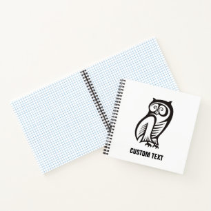 Carnet Symbole hibou noir