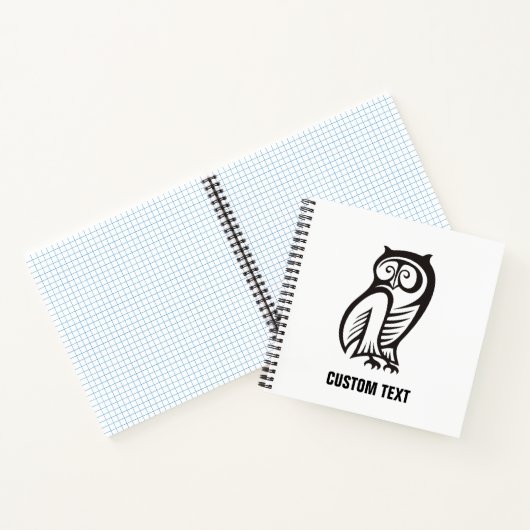 Carnet Symbole hibou noir (Intérieur)